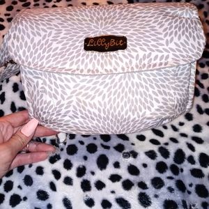 Grey Lilly Bit diaper or miscellaneous bag
